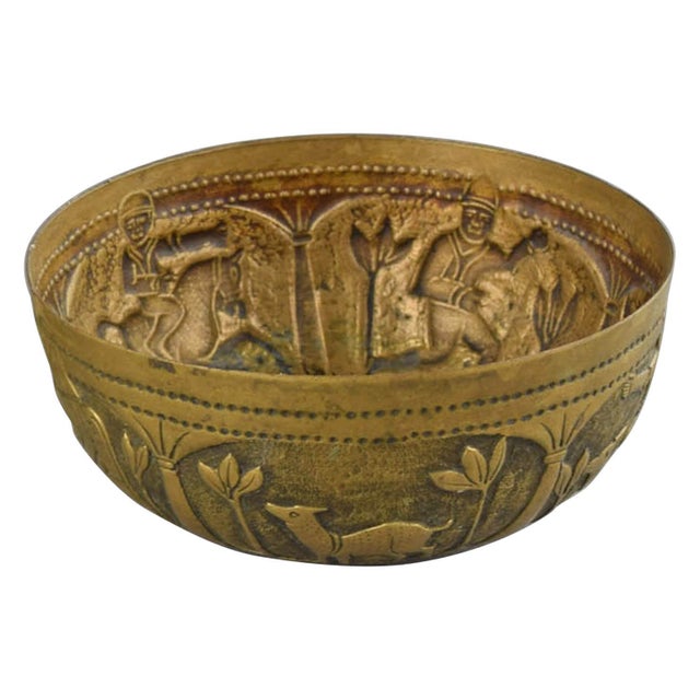 Vintage Brass Bowl, South Eastern Asia, Early 20th Century For Sale - Image 9 of 9