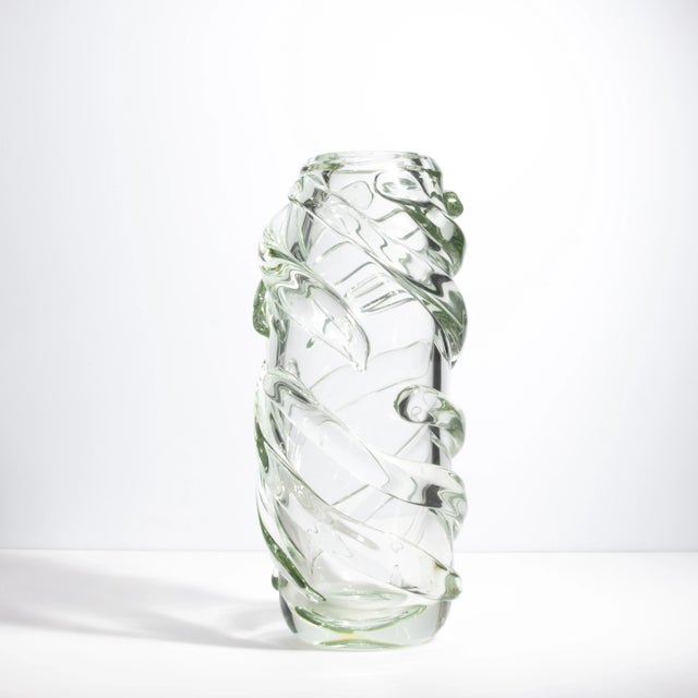 This tall, elegant Murano glass vase epitomizes modern sophistication while celebrating the rich heritage of traditional...