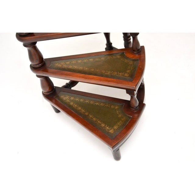 Antique Georgian Library Steps, 1930s For Sale - Image 9 of 10
