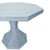 Worlds Away Matthew Izzo Home - Octavia 36" Octagonal Light Blue Rattan Feature Table For Sale - Image 4 of 7