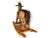 Handmade Wood Leather Rocking Horse Pony For Sale - Image 4 of 13