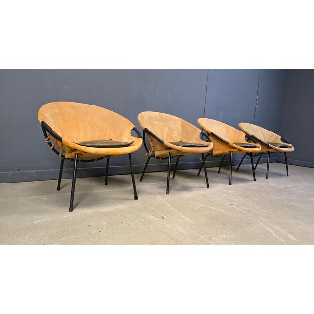 Vintage Balloon Chairs by Lush & Co, 1960s, Set of 4 For Sale - Image 16 of 18