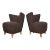 1940’s Art Deco Mid-Century Wingback Lounge Chairs in Shearling - a Pair For Sale