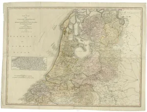 Carys Map of the Low Countries, 1813
