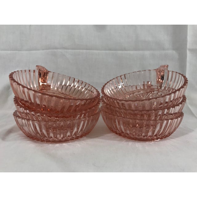 queen-mary-pink-depression-glass-dessert-bowls-set-of-6-chairish