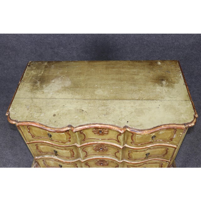 Rich in character, history, and old-world craftsmanship, this exceptional 18th century Italian Venetian paint decorated...