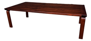 Large Mid-Century Modern Rosewood Coffee Table by Westnofa Bentwood Legs