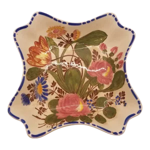 Myott Son & Cs England Peasantry Ceramic Grazen Handpainted Dish