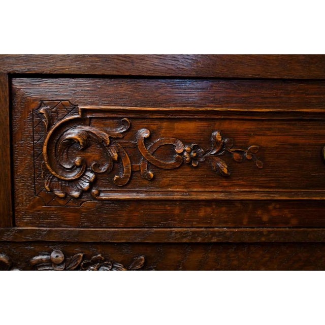 Rococo Style Carved Oak Display Bookcase For Sale - Image 6 of 9