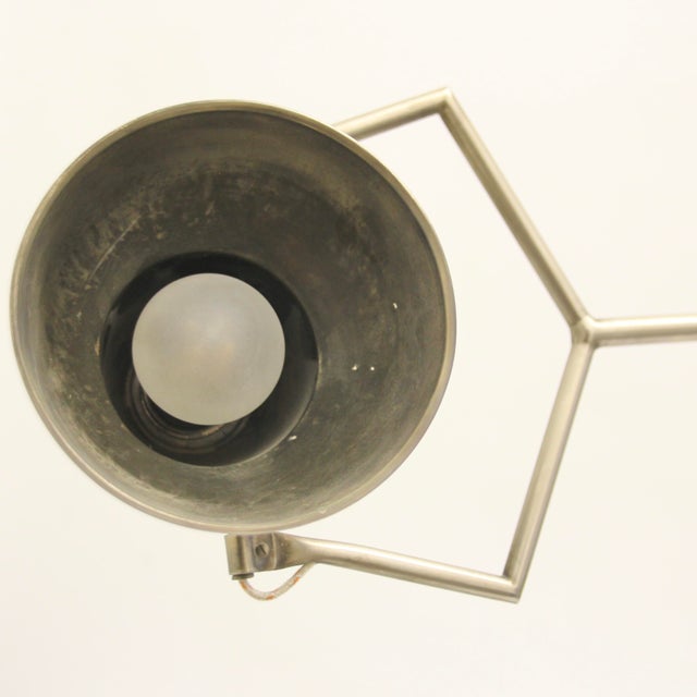 Black Silvered Desk Lamp by Edouard-Wilfred Buquet, France, 1930s For Sale - Image 8 of 16