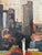 Mid 20th Century Mid 20th Century American Modernist Cityscape For Sale - Image 5 of 10