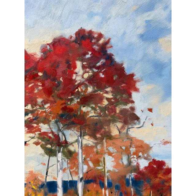 Ember Grove Contemporary Oil Painting | Chairish
