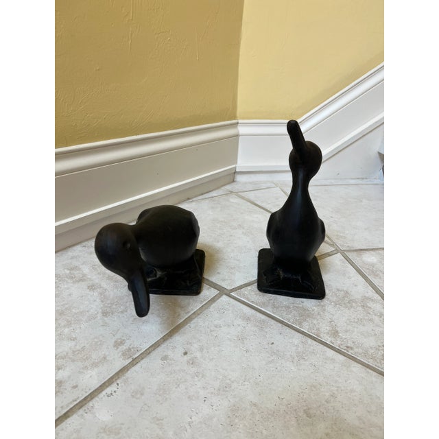 Pair Vintage Cast Iron Duck Doorstops with R. Mcb Foundry Tag Chairish