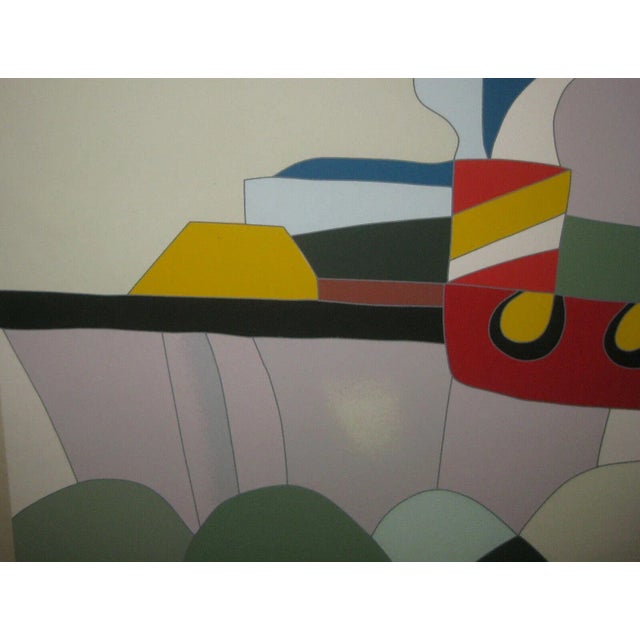 Tugboat Contemporary Serigraph by Ugo Nespolo For Sale In Boston - Image 6 of 10