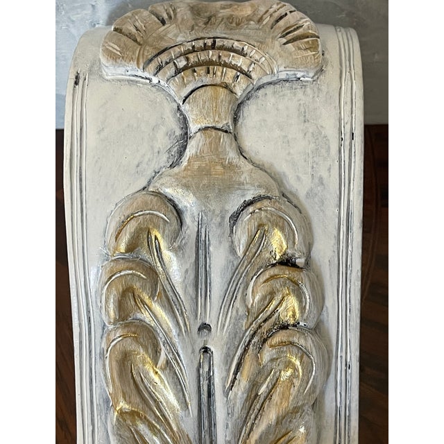 1960s Mid 20 Th C Tegency Pair of Wall Brackets Distressed For Sale - Image 5 of 6