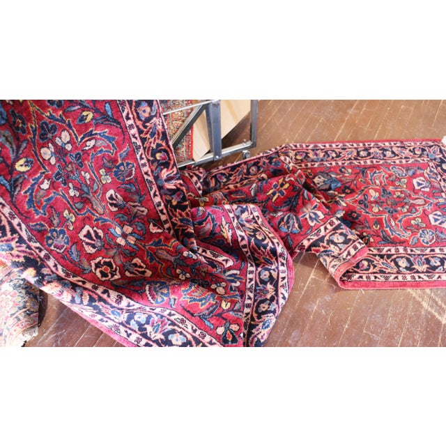 Red Antique Persian Lilihan Runner, 2'8" X 19' For Sale - Image 8 of 9