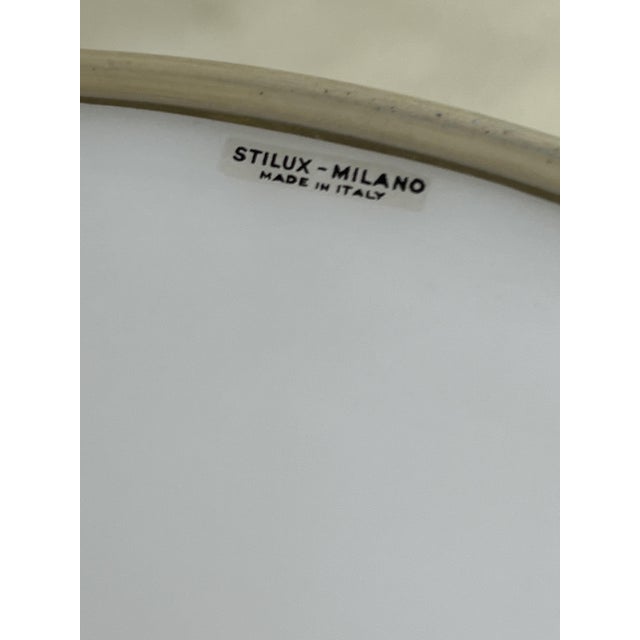 Mid-Century Stilux Milano chandelier in opaline glass, 1960s It has the attribution mark. Intact and in good condition....