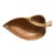 Vintage Boho Chic Leaf-Shaped Wooden Divided Bowl With Handle For Sale
