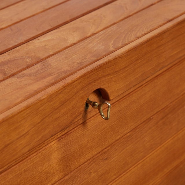 Brown 1960s Kai Kristiansen Storage Chest/Trunk for Aksel Kjersgaard For Sale - Image 8 of 12