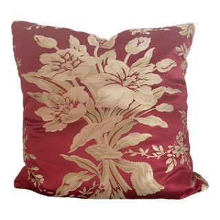 Vintage French Floral Pillow For Sale