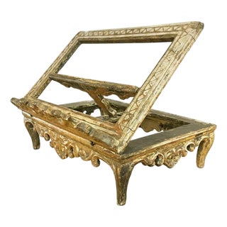 Venetian Rococo Carved and Gilded Table Lectern, 1700s For Sale
