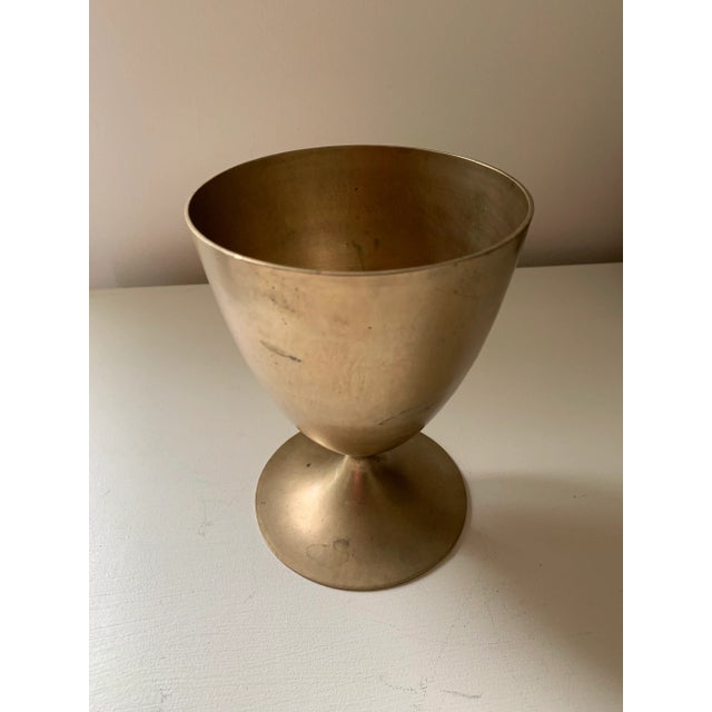 Vintage Brass Chalice For Sale - Image 9 of 9