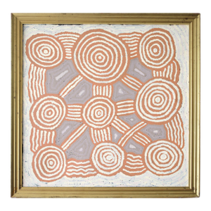 Late 20th Century Attributed to Ronnie Tjampitjinpa Aboriginal Acrylic on Linen