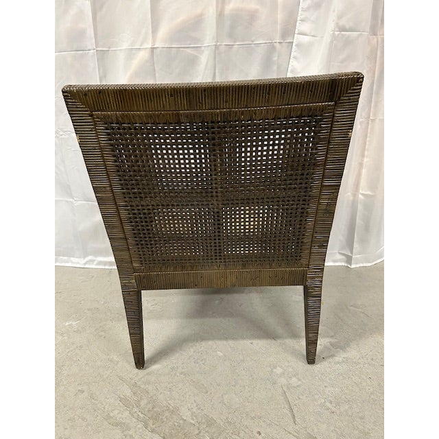 Late 20th Century Late 20th Century Bielecky Brothers Cane Rattan Woven Chair For Sale - Image 5 of 12