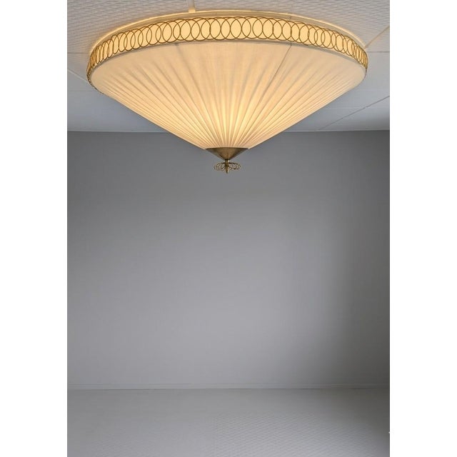 1950s Large Vintage Fush Mount in style of Paavo Tynell, 1950s For Sale - Image 5 of 18