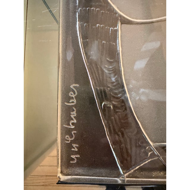 Vintage Rosenthal Jahresobjekt "Das Paar" Von Hap Grieshaber Signed Glass For Sale In Philadelphia - Image 6 of 8