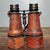 Early 20th Century Leather-Cased Binoculars – 5.5" Brass & Leather Field Glasses With Case For Sale - Image 4 of 9