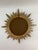 Gold Vintage Mid 20th Century 12.5" Gilded Sunburst Accent Wall Mirror For Sale - Image 8 of 18