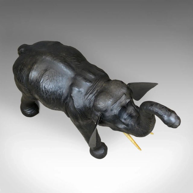Mid 20th Century Leather Elephant Sculpture For Sale - Image 6 of 9