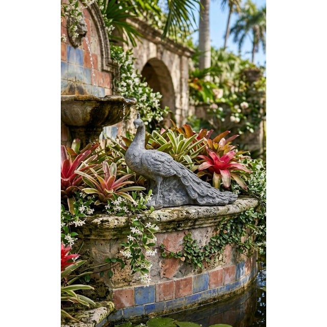 Vintage Cast Iron Peacock Statue For Sale - Image 10 of 10