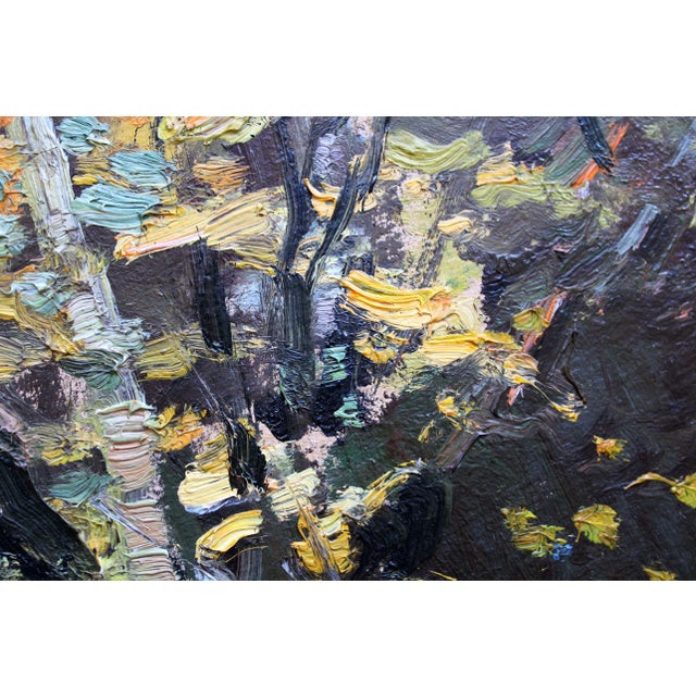 Edgars Vinters, River in Autumn, 1984, Oil on Cardboard For Sale - Image 7 of 8
