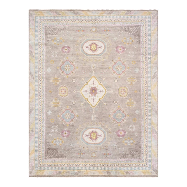 Pasargad Home Khotan Camel Wool Area Rug- 8' 2'' X 9'11'' For Sale
