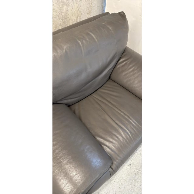 Nicoletti Salotti Italian Leather Lounge Chair For Sale - Image 9 of 9