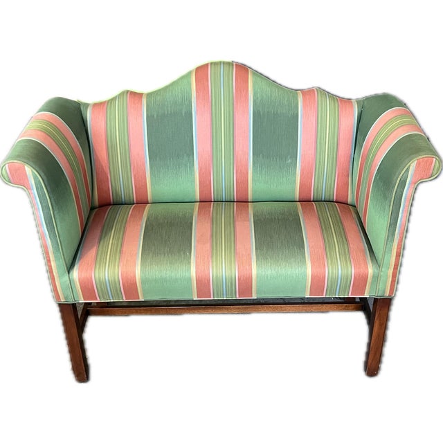 Southwood & Co. Vintage Southwood Camel Back Loveseat Sofa Settee For Sale - Image 4 of 12