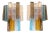 Multicolored Squared Murano Glass Wall Sconces by Simoeng, Set of 2 For Sale
