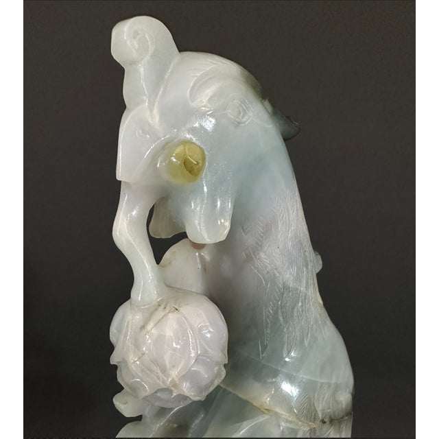 Early 20th Century Jade Pheasant Statue For Sale - Image 9 of 11