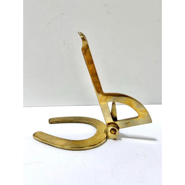 English Vintage Brass Farrier Hoof Gauge – Equestrian Desk Object Paperweight For Sale - Image 3 of 9