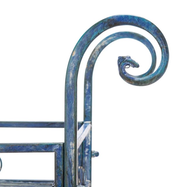 Metal Noreen 3 Tier Shelf - Mossy Blue For Sale - Image 7 of 11
