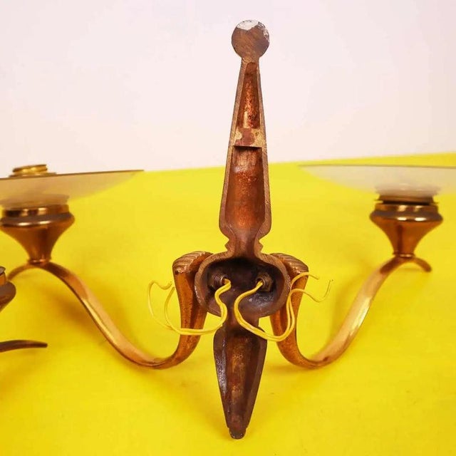 Brass Wall Lamps by Pietro Chiesa, 1950s, Set of 2 For Sale - Image 13 of 14