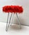 Metal Tripod Fluffy Stool on Chromed Steel Hairpin Legs, 1950s For Sale - Image 7 of 12