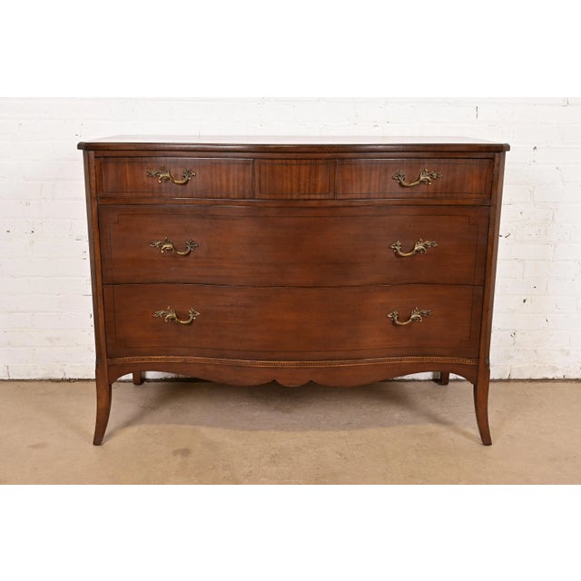 French Provincial Louis XV Carved Mahogany Dresser by White Furniture, Circa 1960s For Sale - Image 15 of 15