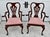 Antique Mahogany Chairs Queen Anne Style Burl Wood Armchairs Pair For Sale - Image 4 of 13