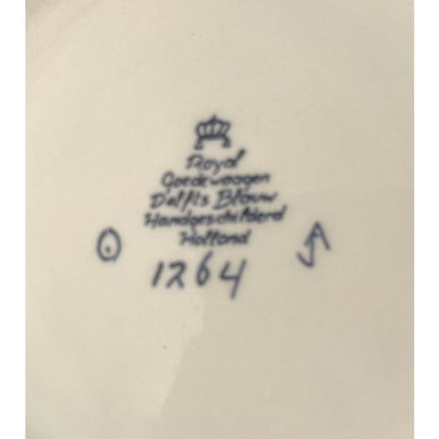 Late 20th Century Vintage Royal Goedewaagen Delfts Blown Hand Painted Pitcher For Sale - Image 5 of 6