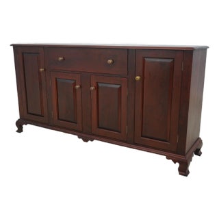 Dr Dimes Primitive Cherry 4 Door Server Buffet For Sale
