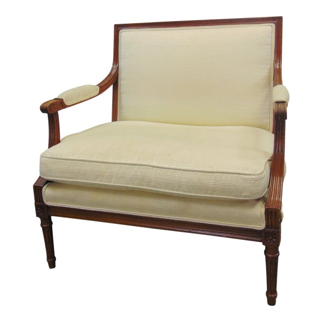 Early 20th Century Louis XVI Fruitwood Lounge Chair Chairish