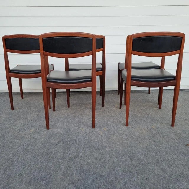 Mid-Century Modern Rosewood Chairs from NF, 1970s, Set of 5 For Sale - Image 3 of 11